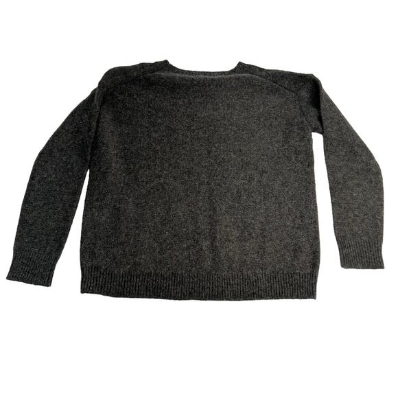 Magaschoni Mohair Wool Sweater Gray Marled Long Sleeve Crewneck Size M Warm Cozy - Picture 8 of 11